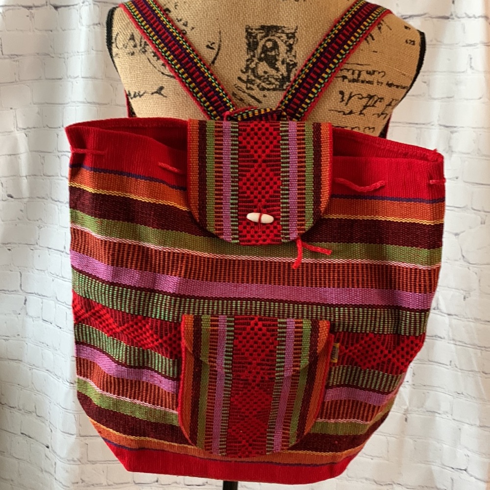 Artesanias Woven Backpack/Baja Hippie/Boho Backpack